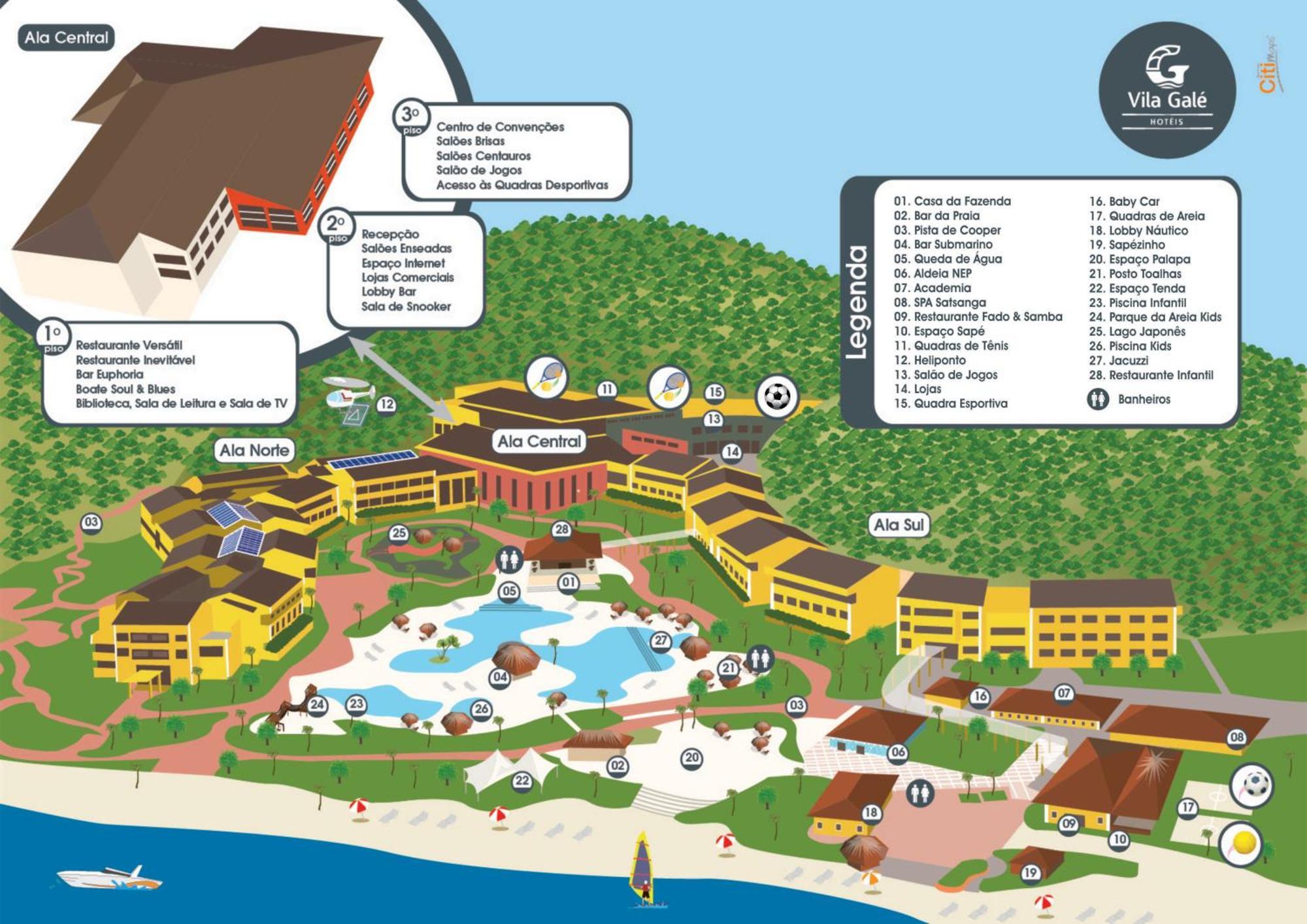Vila Gale Eco Resort Angra Άνγκρα Ντος Ρέις Εξωτερικό φωτογραφία Map of the resort